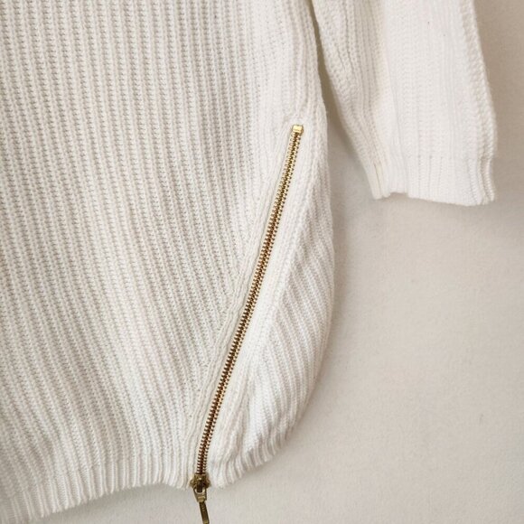 Tyler Boe White Pullover Knit Sweater 100% Cotton Wardrobe Basic Women's XS - Picture 4 of 8